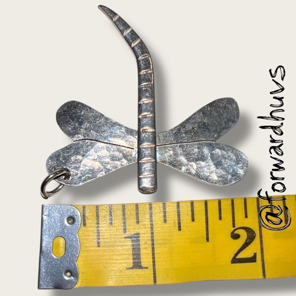 Bundle Sale 3 for $15 | Handmade Silver Tone Dragonfly Pendant - Picture 5 of 8
